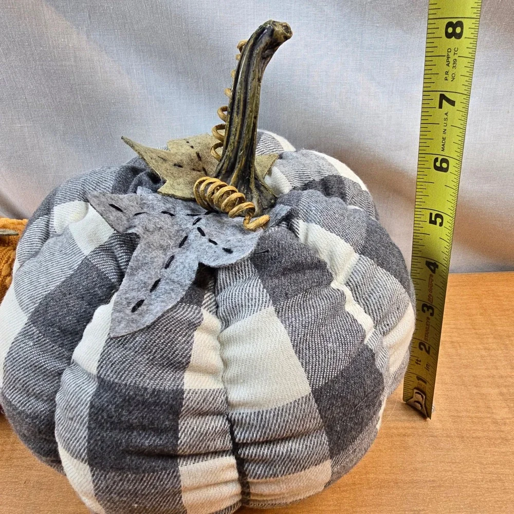 Pumpkins Stuffed Halloween Thanksgiving Fall Autumn Plush Felt Resin 7